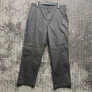 Croft & Barrow Men's Classic Fit Flat Front Poplin Pant Size 34x29 Gray NWT